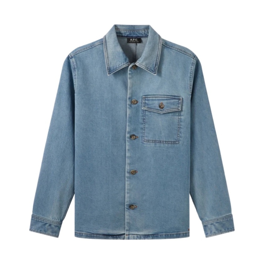 A.P.C. Light Wash Denim Shirt Jacket